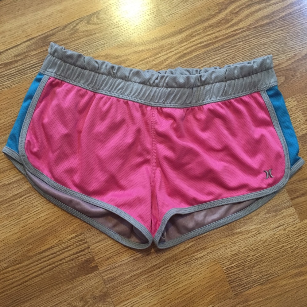 Hurley mesh board shorts - pink blue - M